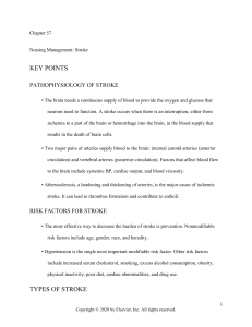 Nursing Management: Stroke - Pathophysiology & Care