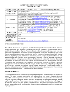 2019-2020 Spring MATH163 Course outline