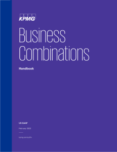 KPMG USGAAP Business Combinations 2022