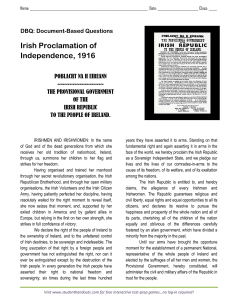 Irish Proclamation of Independence