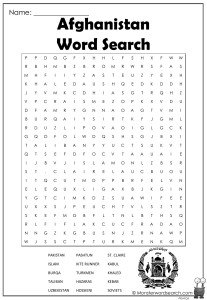 Afghanistan-Word-Search