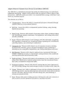 Adaptive Behavior Evaluation Scale Template