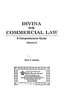 DIVINA COMMERCIAL LAW A COMPREHENSIVE GUIDE VOL 2 2021