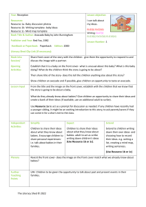 Avocado Baby by John Burningham 4-5 - Lesson planning