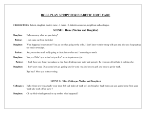 ROLE PLAY SCRIPT FOR DIABETIC FOOT CARE