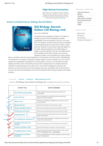 SGI Biology, Second Edition Cell Biology Unit