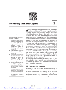 Ch- 1 Accounting for Share Capital
