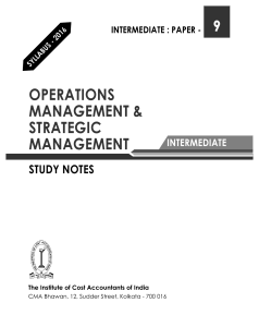 operations management & strategic management