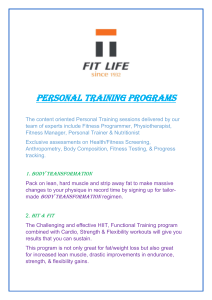 Personal Training Programs
