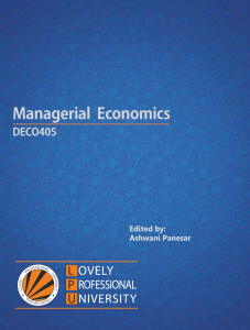 DECO405 MANAGERIAL ECONOMICS ENGLISH