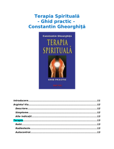 Terapia Spirituala Ghid practic Constant