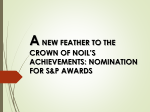 A new feather to the crown of Noil’s achievements - Morrell Steve Neely
