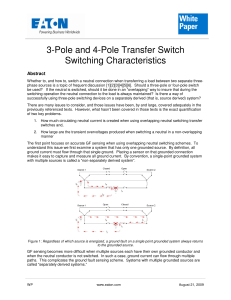 3 pole and 4 pole transfer switch switching characteristics