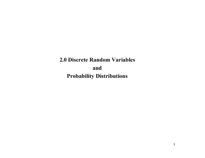 3.0  Discrete random variable and Probability distribution