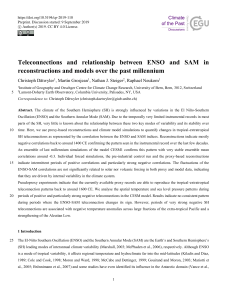 ENSO-SAM Teleconnections in Past Millennium