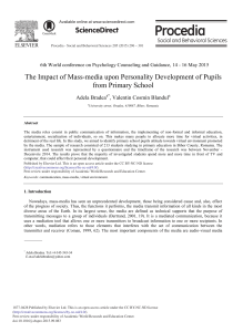 The Impact of Mass-media upon Personality Development of Pupils From Primary School