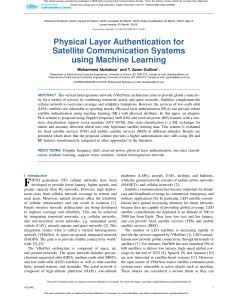 Physical Layer Authentication for Satellite Commun
