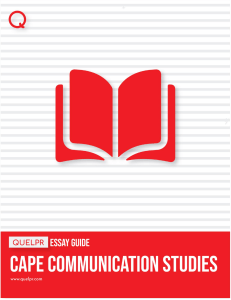Quelpr CAPE Communication Studies Essay Guide