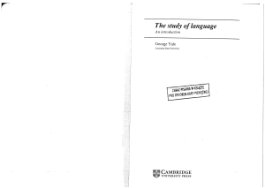 George Yule - The Study of Language (1985)