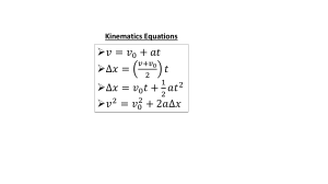 Kinematics Equations Physics8