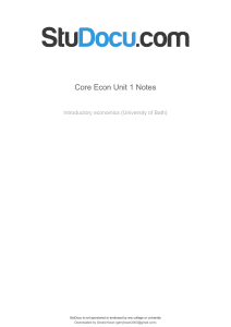 core-econ-unit-1-notes