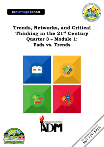 Trends Networks and Critical Thinking Module 1