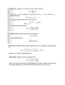 Linear Systems & Matrix Analysis Exercises