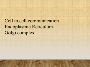 Cell communication, signal transduction ER &Golgi Complex