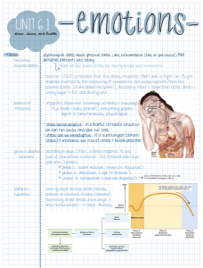 (Notes) Unit 6.1  Emotions