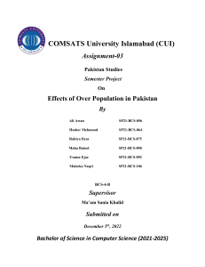 Pakistan Studies Project