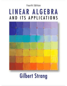 Strang Gilbert - Linear algebra and its applications - 4th ed