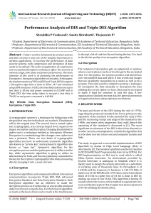 DES & Triple DES Algorithm Performance Analysis