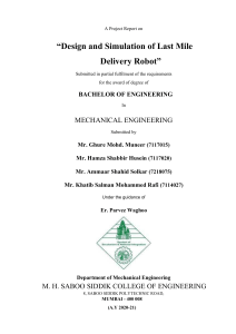 Study on Last Mile Delivery Robot