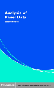 Cheng Hsiao-Analysis of Panel Data (2003)