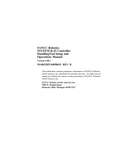 fanuc system r-j2 controlling cabinet handlingtool setup user manual