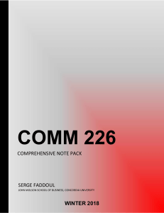 COMM 226 COMPREHENSIVE NOTES