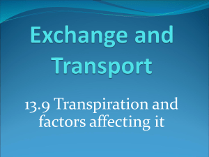 13.9 transpiration and factors affecting it