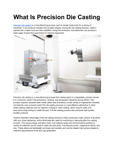 What Is Precision Die Casting