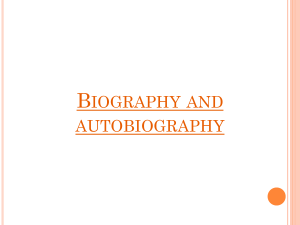 Biography and autoboigraphy PP