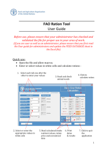 Userguide FAO Ration Tool-English