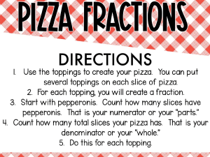 Eighths Pizza Fractions