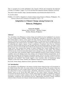 Climate Change Adaptation in Bulacan, Philippines