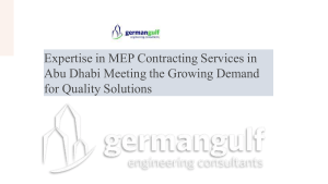 Expertise in MEP Contracting Services in Abu Dhabi Meeting the Growing Demand for Quality Solutions