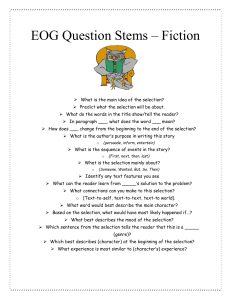 4th grade NC EOG Question Stems 