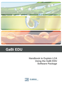 GaBi EDU Handbook to Explain LCA