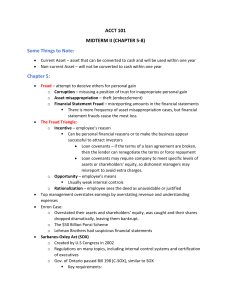 ACCT 101 Course Notes