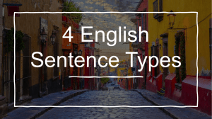 4 English Sentence Types