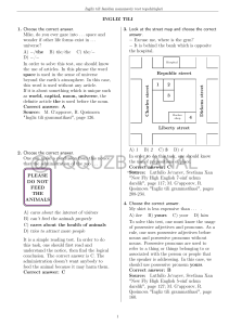 English Language Test Questions: Grammar & Vocabulary