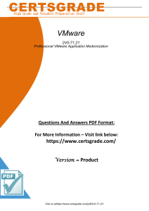 Get Certified with 2V0-71.21 Professional VMware Application Modernization 2023 Exam and Boost Your Career.
