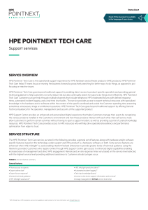 HPE Pointnext Tech Care – Support services data sheet-a00108652enw